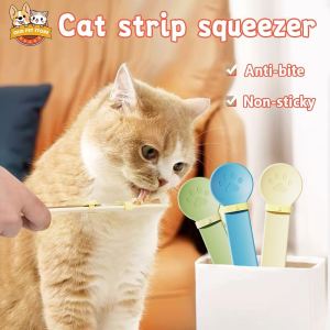 Cat Strip Spoon Squeeze Lick Feeder Wet Food Spoon Cat Kitten Snack Scoop Portable Cat Food
