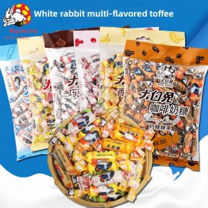 Original Flavor Big White Rabbit Milk Candy Coffee Flavored Snacks Wedding Celebration Candy Assorted 12 Tastes Gel Candy