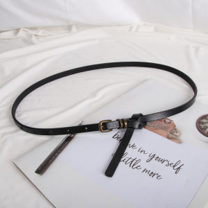 Slim Leather Belt Womens Genuine Leather Jeans Belt Simple Matching Dresses Korean Style Belt Matching Sweaters Coats