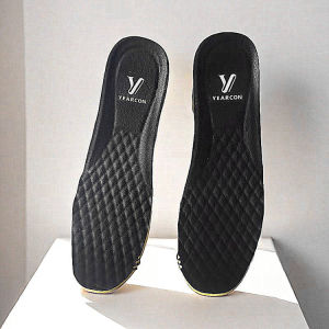 Miếng Lót Giày Thể Thao Bằng Da Thật Dày Thoáng Khí Thấm Mồ Hôi Chống Mùi Cỡ Lớn Màu Đen Dành Cho Nam Và Nữ Phụ Kiện Giày Dép