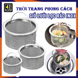 Dụng Cụ Lọc Rác Bồn Rửa Chén Inox Thông Minh Có Quai Xách Dễ Dàng Lấy Ra Chống Tắc Nghẽn Cống - Lưới Lọc Rác Bồn Rửa Chén Nhà Tắm Nhà Vệ Sinh Bằng Thép không Gỉ - Rổ Lọc Rác - Giỏ Lưới Lọc Rác