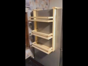 Giá Kệ Treo Tủ Lạnh Bằng Gỗ Thông Tự NhiênKệ Đa Năng 3 Tầng Treo Tủ Lạnh