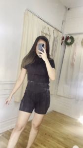 Kaos Lengan Pendek Carenina Turtleneck Army / Kaos Daleman Hijau Tua