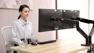 Giá Treo Hai Màn Hình NB G35 22 - 33 Inch - Tay Arm Đỡ 2 Màn Hình