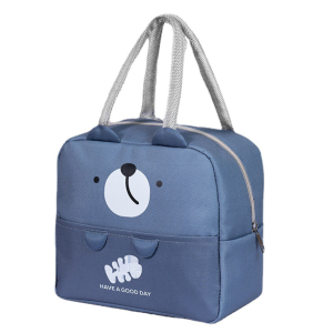 กระเป๋าใส่อาหารกลางวัน กระเป๋าใส่กล่องข้าว Lunch box bag มี 3 สีให้เลือก กระเป๋าถือ กระเป๋ากล่องข้าว กระเป๋าเก็บอุณหภูมิ ความร้อน-เย็น ลายการ์ตูน3D