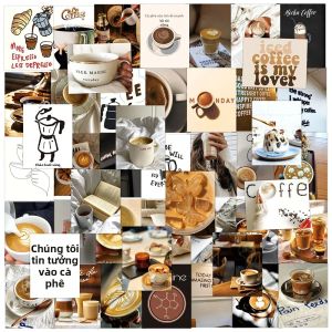 Ins Style Coffee Time Retro Thẩm Mỹ Nghệ Thuật Đề Can 10/30/50 Bộ Sáng Tạo Miếng Dán Cho Tủ Lạnh Nước Hành Lý Điện Thoại Trang Trí 2-7Cm