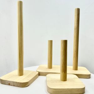 แกนกระดาษทิชชู่ ที่ใส่ทิชชู่ แกนไม้ใส่ทิชชู่ ไม้แท้ ที่ใส่กระดาษทิชชู่ 2 แกน ราวไม้ใส่ทิชชู่ ที่ใส่กระดาษอเนกประสงค์ สไตล์มินิมอล