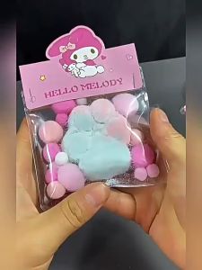 Sanrio kuromi Pinch Music diy Material Package Slime Pinch Full Set Material Pinch Mold Homemade Handmade diy Childrens Toys