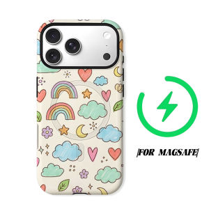 BILIBILI | Cute Doodle Sky Phone Case for iPhone 18 17 16 15 14 13 12 11 Air Pro Max Plus Double-layer Cover