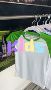 Simpe Raglan Two Tone Active Dressfit Kids T-shirt Classic Crew Neck Size 8-20 White Black Red Apple Green Royal Blue