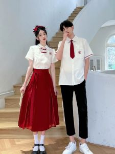 Bộ Trang Phục Tiệc Tùng Học Sinh Trung Học Phổ Thông Mùa Hè Bộ Trang Phục Biểu Diễn Ca Khúc Đỏ Lớn Bộ Trang Phục Chụp Ảnh Lưu Niệm