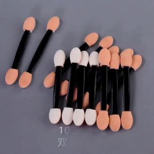 50/100pcs Sided Eyeshadow Applicator Mirror Chrome Pigment Sponge Stick Nail Powder Brushes Sponge Disposable Double