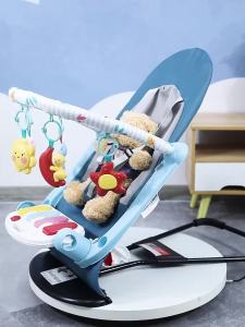 Baby Swing baby rocker bouncer baby rocking chair baby bouncer chair sleeping blue with baby