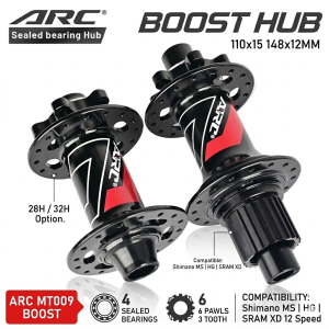 Nanlio | ARC MT009 Boost MTB Hub 15x110 12x148 Mountain Bike Disc Brake Hub 28 32H 6 Pawls for Shimano MS HG SRAM XD 8 9 10 11 12 Speed