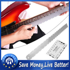 【Local delivery】 24.75 Inch Portable Fretboard Luthiers Tool Measuring Electric Stainless Steel Guitar Neck Ruler Notched Straight Edge Gauge Guitar-Ruler-Kit