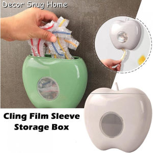 【On Sale】Kitchen Plastic Dispenser Organizer Plastic Wrap Storage Box Wall-mounted Garbage Bag Storage Case