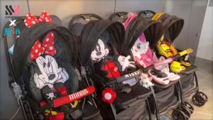 🔥พร้อมส่ง🔥 ที่คาดหลังคา ตกแต่งรถเข็นเด็ก ลายการ์ตูน Mickey Mouse ลิขสิทธิ์แท้ 100% แผ่นตกแต่งหลังคารถเข็นเด็ก น่ารัก สดใส