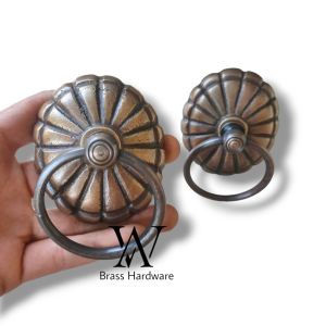 Handle Pintu Rumah Kuningan Motif Gby 042 Antik 2 Pcs