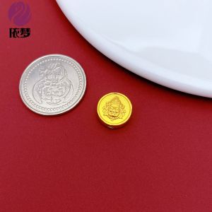 จี้พระเจ้าเจ้าพ่อโชคสีเหลืองโบราณ DIY สร้อยคอ สร้อยข้อมือ ลูกปัดแยก ทำมือ อุปกรณ์ทำเครื่องประดับ เครื่องประดับแฟชั่น