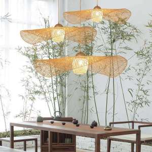 Japanese Bamboo Woven Creative Decorative Art Light