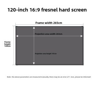 Yitao Integrated Hard Screen Projector Screen Ultra-narrow Edge Home Cinema 100/120 Inch 16:9 Frame Projection Machine Screen
