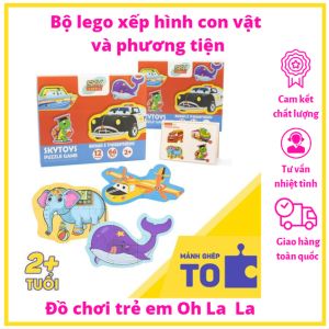 [HCM] - Bộ puzzle xếp hình con vật và phương tiện cho bé - Đồ chơi Lắp ghép Puzzle