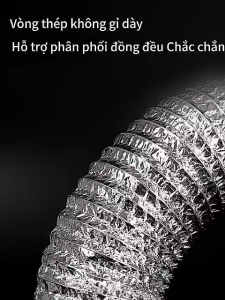 Ống bạc thông gió mềm - Ống hút mùi giá rẻ ( LOẠI DÀI 1 MÉT)
