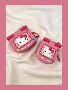 Cute Cartoon KT Cat Flip Cover Phone Airpods4 Protective Case Wireless Bluetooth  pro Earphone Shell Second Generation