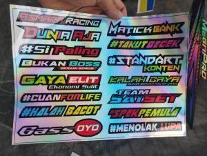 STIKER PACK RACING STIKER MOTOR STIKER HELM STIKER VIRAL STIKER TERBARU