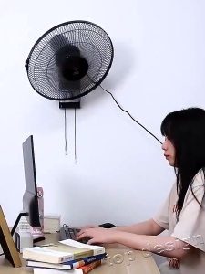 [เงียบและประหยัดพลังงาน] พัดลมอุตสาหกรรมติดผนัง พัดลมติดผนังขนาด 16 นิ้ว ใบพัด 5 ใบ ปรับความเร็วได้ ลมแรงและเงียบ พัดลมติดผนังขนาด 16 นิ้ว พัดลมมุมกว้างพร้อมรีโมท พัดลม 3 สปีดขยับหัวได้ พัดลมเสียงต่ำ