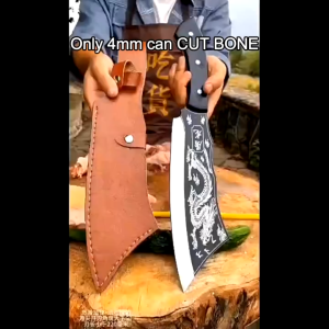 Black Dragon Knife Japanese Titanium Steel Version kitchen knife butcher knife mongolian knife