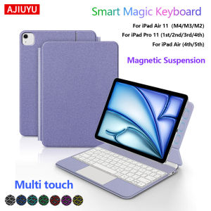 AJIUYU Magic Keyboard for iPad Air 11 M4 M3 M2 11" Pro 11 1st 2nd 3rd 4th Gen Air 5th Air4 Case Smart Multi-touch Keyboard Cover