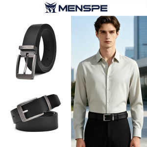MENSPE Mens Belt Business Leisure Belt Second-layer Cowhide Waist Belt Business Pant Belt Stylish Simple Nice Waistband Durable Belt