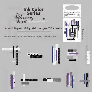 Retro Edgeless Geometric Color Block Stripe Decoration Stickers
