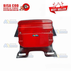 Lampu Belakang Stoplamp Motor Honda GL100 Set Dudukan Stoplamp Tebal