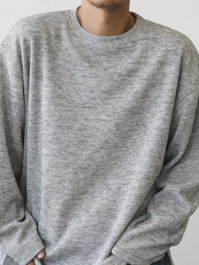 Áo Thun Nam American Style Snowflake Linen Long Sleeve Casual Loose Fit Comfortable Breathable round Neck Sweatshirt