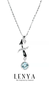 LENYAจี้ Zodiac พลอยบลูโทแพซ ราศีธนู เสริมความมั่นใจ ชัดเจน ปัญญา ตัวเรือนเงินแท้925 ชุบทองคำขาว