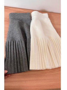 HUOLISI | Slimming Flattering Wool Knit A-Line Skirt