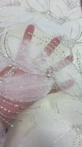 African Sequins Beaded Lace Fabric 2025 High Quality Sequence Embroidery French Nigerian Lace Fabric for Wedding Dress XY105