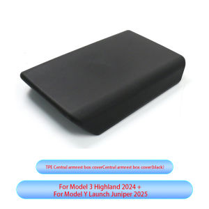 For Tesla Model Y Launch Juniper 2025 Model 3 Highland 2024 TPE Soft Case Center Console Arm Rest Lid Armrest Cover Accessories
