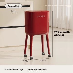 PAKCHOICE | Elevated Mobile Large Capacity No-bend-over Kitchen Trash Can