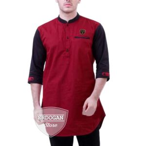 Baju Koko Dewasa Lengan 3per4 - Baju Koko Muslim Pria Lengan 3 4 Long Slavee Agam Pakistan Terbaru Premium High Quality