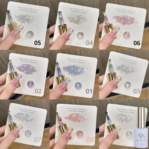 ยาทาเล็บเจลแพลตตินัม 12 มล. 1-9 ชิ้น สำหรับฤดูใบไม้ร่วงและฤดูหนาว ปี 2025 สไตล์ใหม่ยอดนิยม สีขาวระยิบระยับ สำหรับทำเล็บคริสต์มาส ร้านทำเล็บ