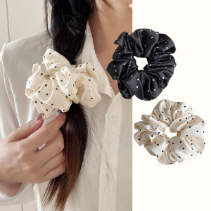 1/2pcs Satin Polka Dot Hair Tie for Woman Simple No Damage To Hair Hair Rope Fashion Girls High Ponytail Scrunchie