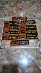 Stiker KOPASSUS Merah Panjang Timbul Sepasang / sticker kopassus panjang merah 2 pcs