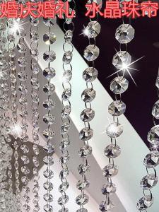Crystal Octagonal Beads Bead Curtain Lighting Accessories Hotel Ceiling Beautiful Furnishings Decoration Wedding Ceremony Crystal Beads String Beads Chain