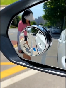 2 ชิ้น กระจกมองหลังรถยนต์ เลนส์มุมกว้าง เลนส์กระจกรถยนต์ กระจกเสริมปรับมุมได้ 360 องศา