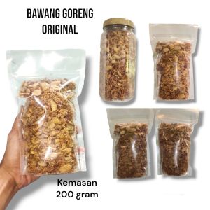 BAWANG GORENG PREMIUM// BAWANG GORENG RENYAH KEMASAN 200 GRAM // BAWANG ASLI