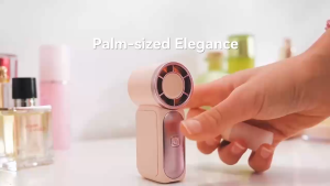 NEW Portable Commute Turbo Mini Fan USB Rechargeable 3000mAh Small Pocket Fan Strong Wind Handheld High Speed Fan Low Noise LED Digital Display Small Fan Large Capacity Battery Wallet Air Cooler