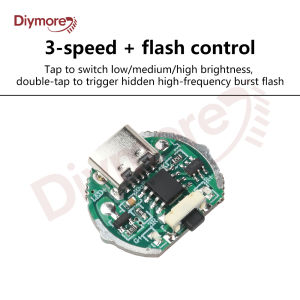 DC 3.2-4.2V 3 Speed Dimming Hidden Flash Driver Board Side Press Flashlight Accessories 6-10W Lamp Beads Type C